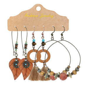 Fashion Dangle Earrings Women Bohemia Tassel Alloy <b>Drop</b> Earrings Party Jewelry Antique <b>Bronze</b> Plated - Product Image 5
