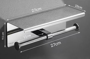 Soporte <span class=keywords><strong>de</strong></span> papel tisú <span class=keywords><strong>de</strong></span> acero inoxidable YOTO, soporte para toallas <span class=keywords><strong>de</strong></span> papel higiénico montado en la <span class=keywords><strong>pared</strong></span> con caja <span class=keywords><strong>de</strong></span> pañuelos para teléfono móvil - Product Image 6