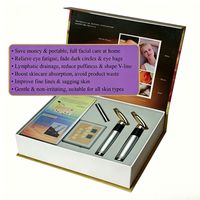 Outil de drainage lymphatique Golden Spoon, masseur oculaire chauffant à microcourant et vibrations, pour les cernes et les rides.