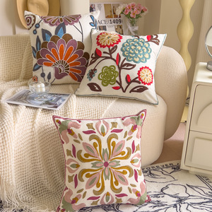 Sarung Bantal Bordir Dekoratif dengan Ritsleting Desain Estetis Lucu Sarung Bantal Boho Nyaman - Product Image 3