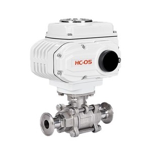 Válvula de Bola Eléctrica Sanitaria Hc de Acero Inoxidable 304 con Conexión de Abrazadera de 1 Pulgada, Tipo Regulador para Agua, Aceite y Vapor - Product Image 1