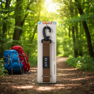 Portachiavi ILAN 20x2,5cm Marrone con Moschettone Accessorio - Product Image 2