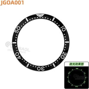 Insert de lunette en céramique luminescente verte JGOA 38MM C3 compatible avec le boîtier de montre pour homme SKX007 SRPD Abalone Tuna avec mouvement <span class=keywords><strong>Seiko</strong></span> NH35 NH36 - Product Image 4