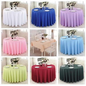 Tienda de fábrica, cubierta de mesa de poliéster lavable de 120 pulgadas, mantel redondo decorativo para boda, fiesta, comedor, banquete - Product Image 6