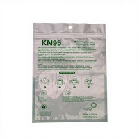 Sac refermable en PET avec fermeture éclair, logo personnalisé, écologique, durable, thermoscellable, pour masque chirurgical, anti-poussière, hygiénique, pour l'expédition et le stockage, YAE-PACK