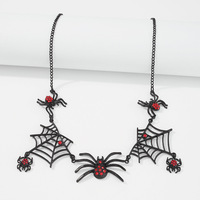 WSYEAR-collar redondo con diseño de araña de circón para mujer, gargantilla de ambiente exagerada, regalo de Halloween para amigos