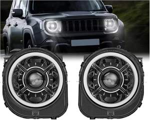 Faros Delanteros LED de Repuesto con Luces de Circulación Diurna Blancas, Homologados por DOT E24, Compatibles con Modelos J-eep <span class=keywords><strong>Renegade</strong></span> 2015-2021 - Product Image 2