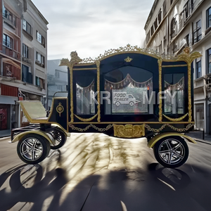 Cercueil de luxe sur châssis de carrosse funéraire, remorque de cercueil, cercueil traîné par des chevaux, vente directe d'usine, transport spécial - Product Image 4