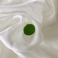 Tissu en mousseline de soie biologique blanc, lot de 100% étoffe douce décolorée de fabrication chinoise pour peinture à la main