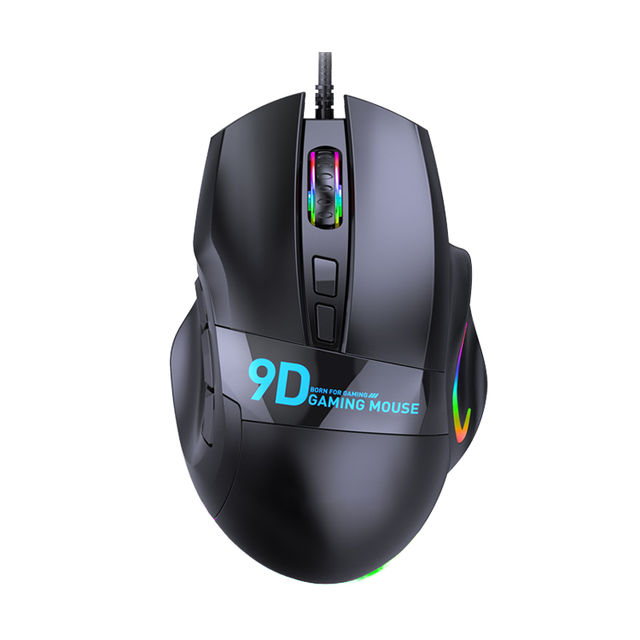 Most Popular 3200DPI RGB Backlit LED M5 Customized for Right-handed Users Wired Gaming Mouse