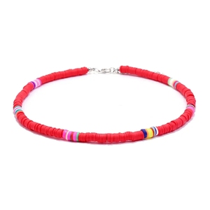 Collar de arcilla polimérica colorido para mujer, gargantilla de varias capas de Color arcoíris, joyería Preppy minimalista - Product Image 6