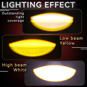 Faro LED para Motocicleta, Nuevo, 30W, 3000LM, Súper Brillante, Luz Antiniebla, Luz de Conducción de Doble Color, Haz Alto/Bajo, 12V H4 - Product Image 6