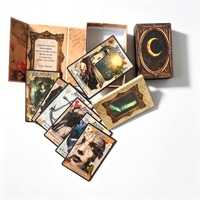 Fabricant de cartes de tarot OEM originales personnalisées, impression à la demande, jeu de 78 cartes de tarot en papier d'art avec emballage imprimé du logo