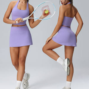ชุดพิเคิลบอลกอล์ฟ<span class=keywords><strong>2</strong></span>ชิ้นเสื้อเชือกแขวนคอ<span class=keywords><strong>2</strong></span> in 1กระโปรงเอวสูงชุดใส่เล่นเทนนิสแบดมินตันพร้อมกระเป๋าโลโก้ตามสั่ง2025 - Product Image 1