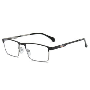 Lunettes œil de chat rectangulaires pour hommes, bloquant la lumière bleue, alliage d'or fauve classique, charnière élastique 2025 - Product Image 3