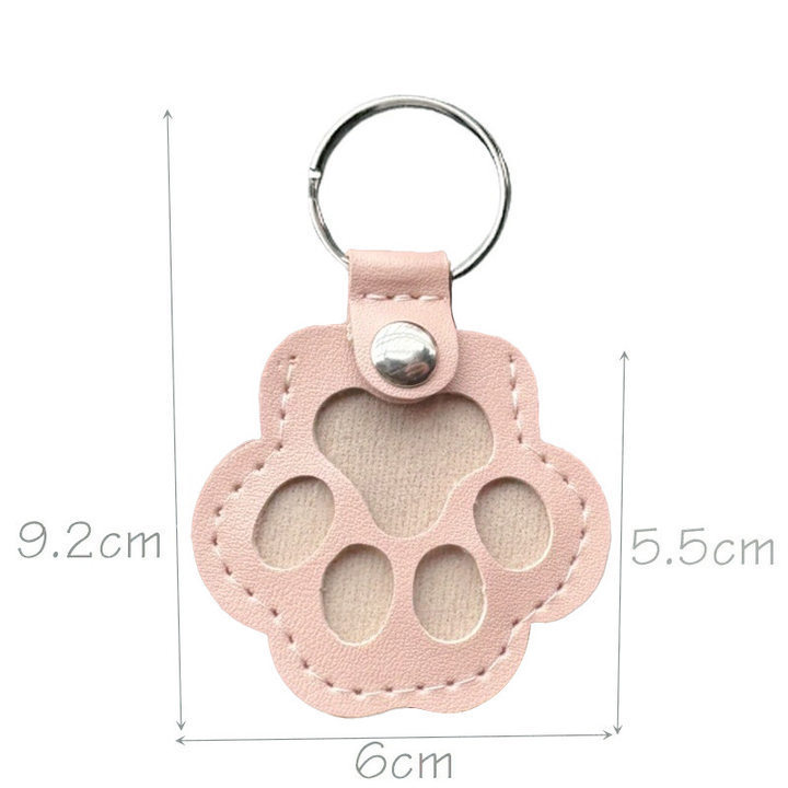 Porte-clés créatif en cuir pour animaux de compagnie [rose] 1 pièce