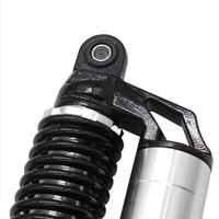 Peredam kejut belakang sepeda listrik & skuter, peredam kejut belakang Universal Diameter 340 mm 12 mm warna Hitam Perak untuk sepeda listrik & skuter