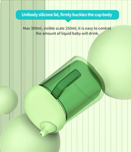280ml/350ml cấp thực phẩm PP chất liệu chống nghẹt thở trẻ sơ sinh bé trẻ em trẻ em chai nước cup đôi xử lý Silicone sippy ly - Product Image 5