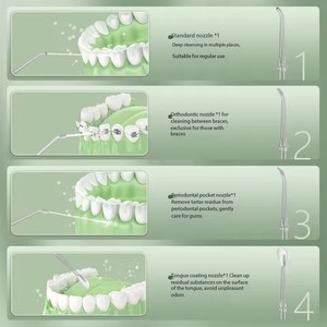 Irrigateur Oral Portable à fil d'eau 200ML Dispositif de nettoyage des dents électrique 4 Modes IPX7 Irrigateur étanche - Product Image 6