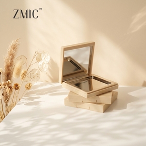 High Quality Pressed Powder <strong>Compact</strong> square Nude Gold Metal Pan Single Magnetic Blush <strong>Makeup</strong> <strong>Compact</strong> with Mirror - Product Image 1