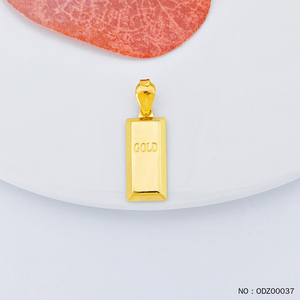Colgante de oro puro de 24 quilates, forma de barra de oro fino 999, para mujer, uso diario, regalo de joyería - Product Image 2