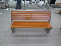 Banc de jardin moderne Street Design Park 3 places Chaise de loisirs Banc en bois Avec parc en fonte Bancs extérieurs commerciaux