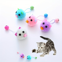 Jouet pour chat Playpal, forme de souris mignonne, couleur macaron assortie avec son clochette, jeu interactif, fournitures pour animaux de compagnie, produits pour animaux de compagnie, jouet en peluche