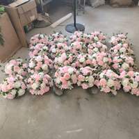 Boule de fleurs artificielles en soie rose personnalisée de 30 cm à 80 cm pour centre de table de mariage, décoration de mariage