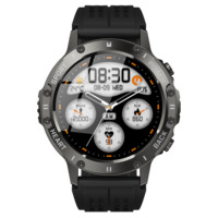 Jam Tangan Pintar OEM Kustom BLE5.2 BT dengan Speaker HiFi, Asisten Suara, Senter, Alarm, Layar TFT, Magnet, Karet, IP68, Aluminium