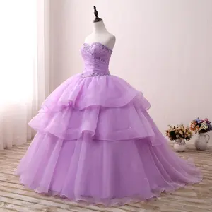 Ánh Sáng Màu Tím Bán Hot Sexy Tắt Shoulder Quinceañera Dress Ánh Sáng Tím Prom Dress