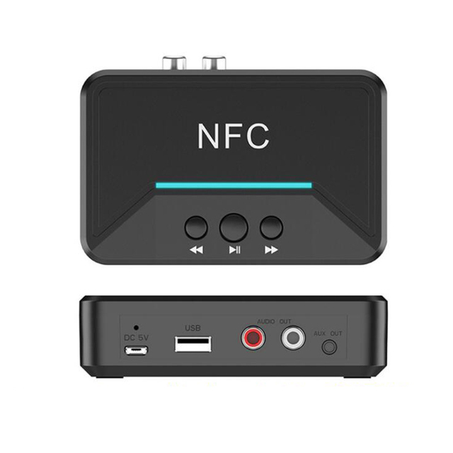 BT200 NFC BT Audio Receiver Smart NFC A2DP RCA AUX 3.5MM Jack Wireless Adapter NFC Blue Tooth Receiver