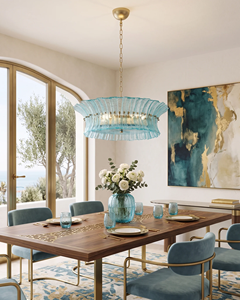 Lámpara Colgante Moderna de Estilo Costero con Cristal <span class=keywords><strong>Azul</strong></span> para Comedor, Isla de Cocina, Dormitorio - Product Image 4