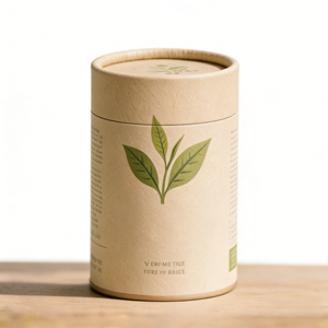 Tube cylindrique en carton écologique pour gobelet à vin rouge, boîte en papier rigide anti-casse, taille personnalisée, logo pour le stockage de verrerie en vrac - Product Image 1