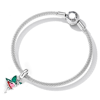 Fábrica 925 plata esterlina lindo Hada elfo encantos cuenta colgante ajuste pulsera brazalete fino S925 joyería de la suerte regalos SCC2279