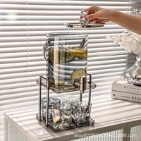 Ensemble distributeur d'eau froide en verre de luxe léger avec robinet, grande capacité, pour usage domestique, pour jus de fruits, thé, cola et autres boissons, modèle St-01