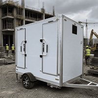 Toilettes mobiles compactes à double réservoir autonome avec chasse d'eau à pédale pour événements extérieurs et mariages