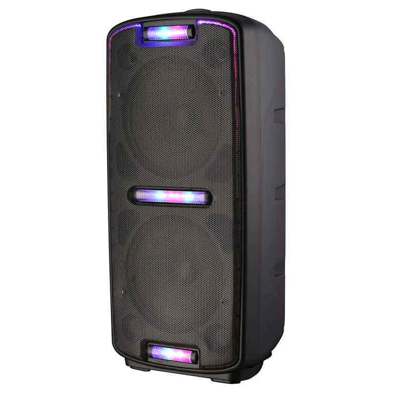 MBA hot selling double 6 inch oem portable speaker plastic box music mini speaker instruction woofer speakers bass