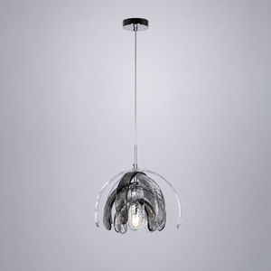 Lámpara Colgante Moderna de Lujo Ligero, de Cristal Hecho a Mano, con Pétalos de Cristal Ahumado Transparente, para Comedor, Isla de Cocina, Hotel, OEM - Product Image 1