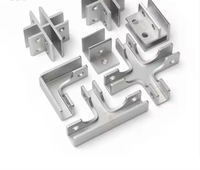 304 acier inoxydable réglable 90 degrés tuyau verre ou mur coin connecteur pour porte en verre 304 verre porte Tube connecteur