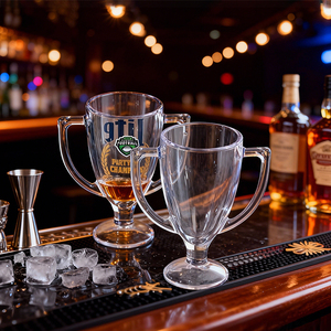 Trofeo de Vidrio Personalizado con Doble Asa, Copa de <span class=keywords><strong>Cerveza</strong></span> Creativa para Festival de <span class=keywords><strong>Cerveza</strong></span>, Logotipo de Fútbol, Modelo 450, Hecho en China - Product Image 3