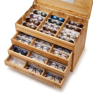 Exhibidor de <span class=keywords><strong>Gafas</strong></span> de Madera Personalizado, Mueble de Almacenamiento, Exhibidor de <span class=keywords><strong>Gafas</strong></span> para Tienda, Exhibidor de Pared para <span class=keywords><strong>Gafas</strong></span> de Sol - Product Image 2