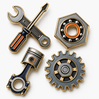 Pins de esmalte al por mayor para piezas mecánicas, pin de solapa de metal personalizado, diseño 3D, tu logotipo, insignia de arte industrial, pins de esmalte blando y duro