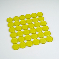 Jetons de poker en acrylique transparent coloré, carrés et ronds, solides, pour jeux de société, directement de l'usine