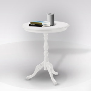 Tavolino da Caffè Rotondo Laccato Bianco - Product Image 1