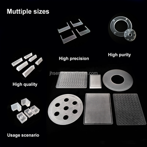 <span class=keywords><strong>Plaque</strong></span> de quartz CNC perforée au laser, à fentes, résistante aux hautes températures, en silice fondue, personnalisée en usine - Product Image 1