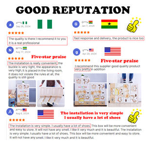 Offre Spéciale dessin animé mignon ours vêtements stockage Double porte enfants armoire de rangement bébé placard en plastique bébé enfants armoire avec roue - Product Image 6