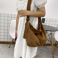 Sac à bandoulière en toile pour femmes, grand sac à main Hobo décontracté, fourre-tout rétro délavé