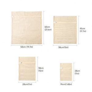 Sac à linge de qualité supérieure en coton 100% recyclable, imprimé à l'écran, avec fermeture éclair, en provenance du Zhejiang, pour vêtements - Product Image 6