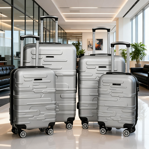 Ensemble de bagages de luxe léger en ABS classique imperméable en gros, <span class=keywords><strong>4</strong></span> <span class=keywords><strong>roues</strong></span>, <span class=keywords><strong>4</strong></span> pièces, valises à roulettes de voyage - Product Image 1