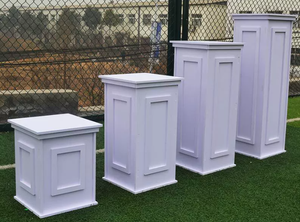 Romántico jarrón de columna <span class=keywords><strong>romana</strong></span> de PVC blanco para boda, jardín al aire libre, camino decorativo, decoración de eventos de plomo para soporte de flores, caja - Product Image 5